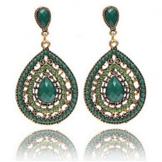 Bohemia Style Full Drill Sater Shaped Earring