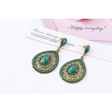 Bohemia Style Full Drill Sater Shaped Earring