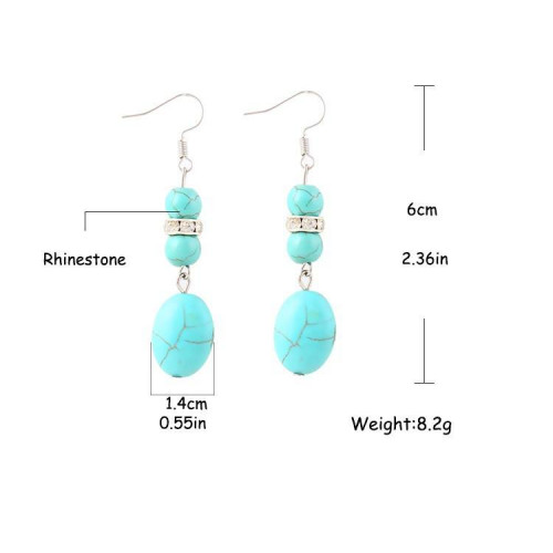 Gometry Round Long Drop Earrings