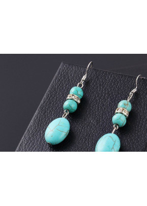 Gometry Round Long Drop Earrings