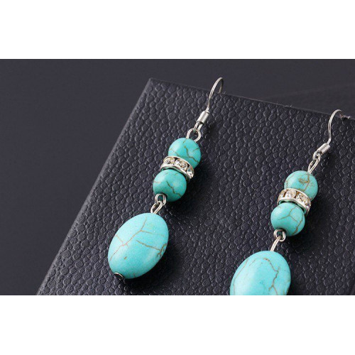 Gometry Round Long Drop Earrings