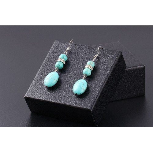 Gometry Round Long Drop Earrings