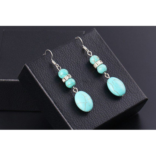 Gometry Round Long Drop Earrings