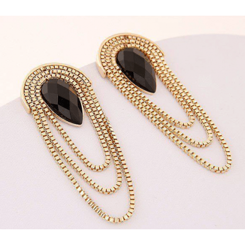 Gold-Plated Tassel Earrings