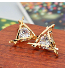 Exquisite triangle piercing stud