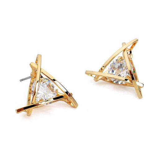 Exquisite triangle piercing stud