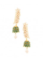 Mystical Green Jhumki Earrings