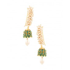 Mystical Green Jhumki Earrings