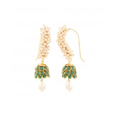 Mystical Green Jhumki Earrings